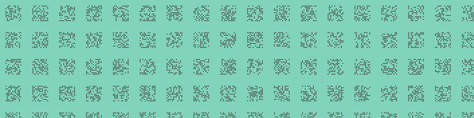 Abstract Color Halftone Dots generative art background illustration