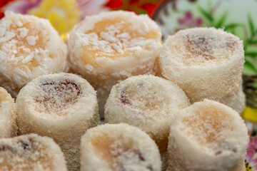 close up coconut candy