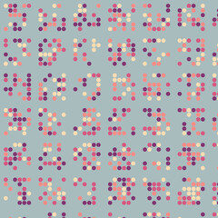 Abstract Color Halftone Dots generative art background illustration