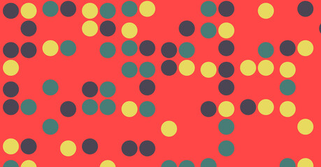 Abstract Color Halftone Dots generative art background illustration
