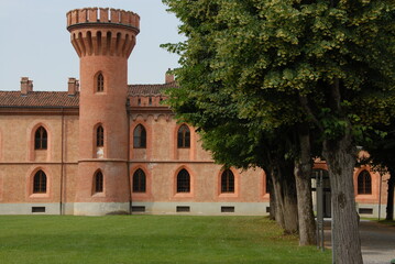 Obraz premium The castle of Pollenzo is one of the Savoy residences recognized by UNESCO in the system of castles and palaces of the princes and kings of the House of Savoy. 