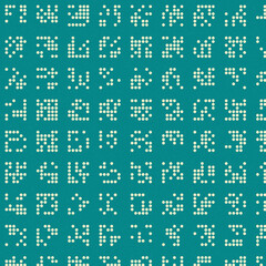 Abstract Color Halftone Dots generative art background illustration