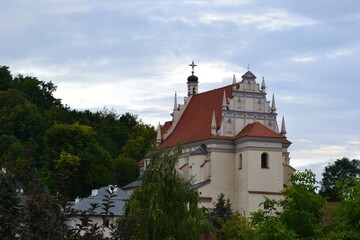Fototapeta na wymiar Parish Church of St. John the Baptist and Saint Bartholomew in Kazimierz Dolny. Kazimierz Dolny, Lubelskie, Poland.