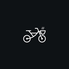 bike coffee cup logo vector icon illustration