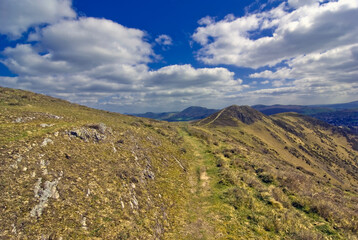 Fototapeta na wymiar Scenic Landscape Rift Valley Long Mynd Shropshire England UK