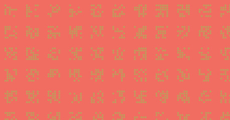 Abstract Color Halftone Dots generative art background illustration