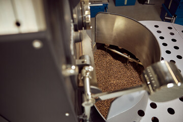 Professional coffee roasting machine with coffee beans