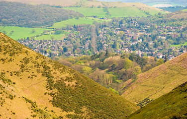 Obraz premium Scenic Landscape Rift Valley Long Mynd Shropshire England UK