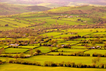 Scenic Landscape Rift Valley Long Mynd Shropshire England UK