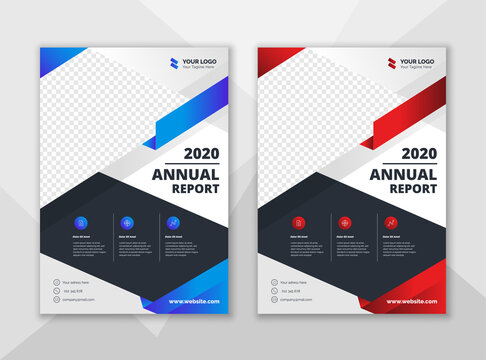 Creative annual report design template. Corporate business flyer template