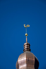 Fototapeta na wymiar Evangelical Lutheran Riga Dome Cathedral with weather vane 