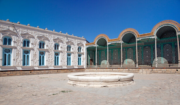 Sitorai Mokhi Khosa Palace, summer Palace of the Emir, near Bukhara, Uzbekistan...