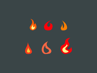 fire icon. flame icon vector. burn icon