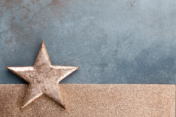 Christmas holidays composition on wooden background.