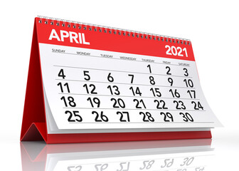 April 2021 Calendar