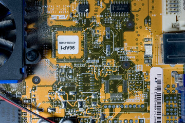 Circuit boards and electronics inside computer