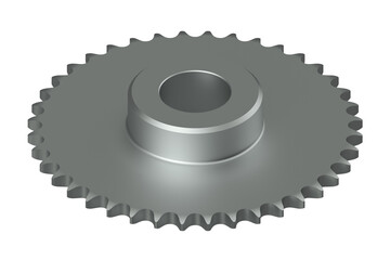 Chain sprocket wheel. Spare parts. 3D illustration