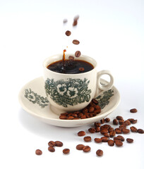 Kopi is a type of traditional coffee local to Singapore and Malaysia. It is a highly caffeinated black coffee served with milk and sugar.