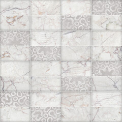 White Marble Mosaic background,bricks pattern