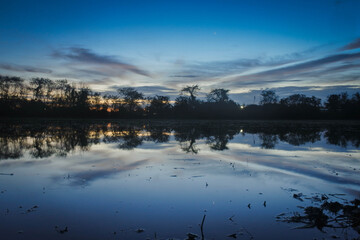 sunrise over the lake