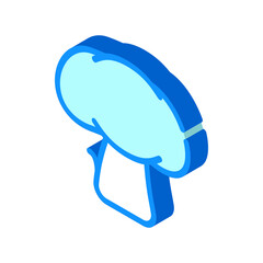 mushroom vegetable isometric icon vector symbol illustration