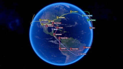 GPS Navigation, Localization in North and South America.
