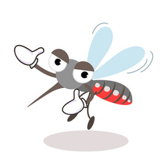 Cartoon Funny Mosquito 
