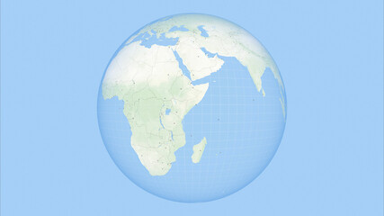 Africa Map. State Borders and Capitals.  Political Borders of African Countries. 3D Illustration.