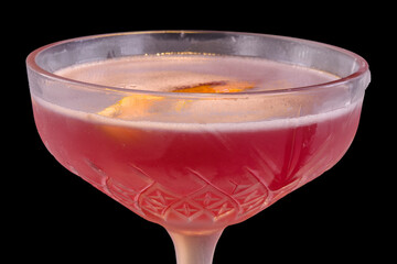 Red Cosmopolitan  cocktail in a glass,