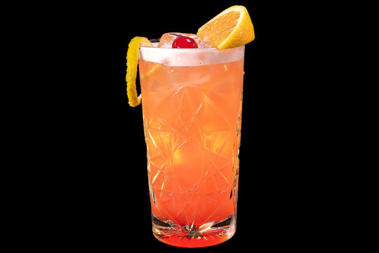 sex on the beach cocktail in a glass,