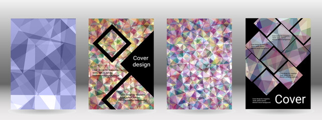 Cover design. Set of abstract backgrounds for magazine, book, screensaver, banner, vector. Abstract vector background