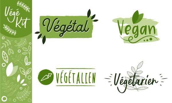 Logo - Label - Picto - Végétarien - Végétalien - Vegan - Végétal