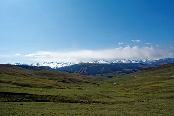 Fototapeta na wymiar Offroad trip to Assy plateau. Turgen. Kazakhstan