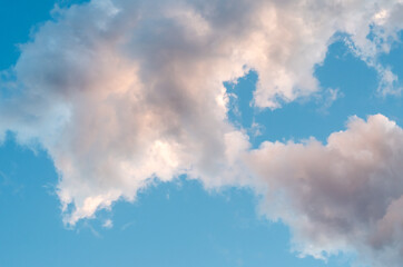 big clouds with blue sky background

