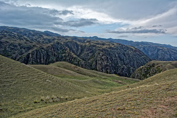Obraz premium Offroad trip to Assy plateau. Turgen. Kazakhstan