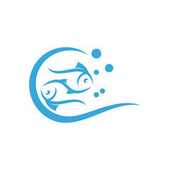 Fish Icon vector illustration logo