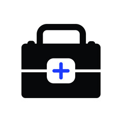 First Aid Kit Symbol and Medical Services Icon