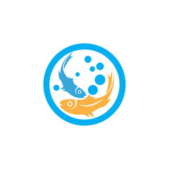 Fish Icon vector illustration logo
