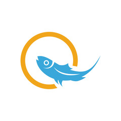 Fish Icon vector illustration logo
