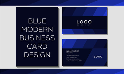Blue Modern Business Card Template Design