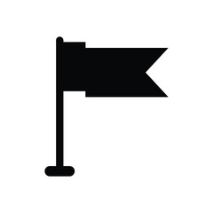 Golf flag mark vector icon