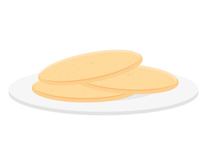 tortillas fresh, tasty food on white background vector illustration design