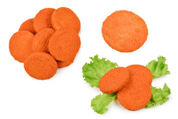 Fish burger isolated on white background.