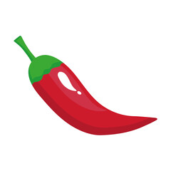 red chili pepper vegetable in white background vector illustration design