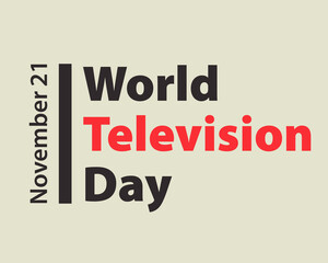 World Television Day poster. Clipart image