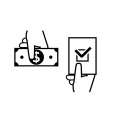 Vote buying icon. Clipart image isolated on white background.