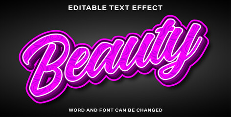 Editable text effect beauty