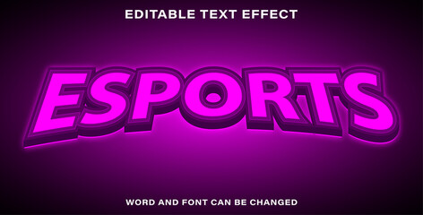 Obraz premium Editable text effect esport