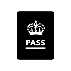 UK passport line icon. Clipart image isolated on white background.