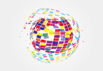 イラスト　球体　イメージ